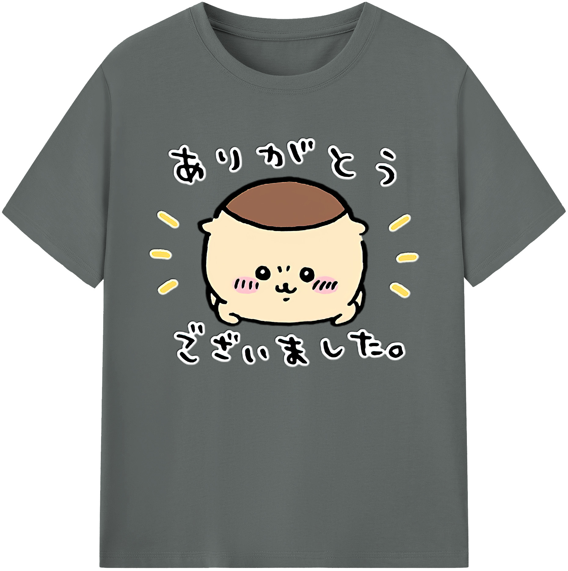 （画像用） ちいかわ くりまんじゅう Chii-kawa kuri manjū 綿100％ メンズ半袖Tシャツ｜肌触りやわらか＆通気性